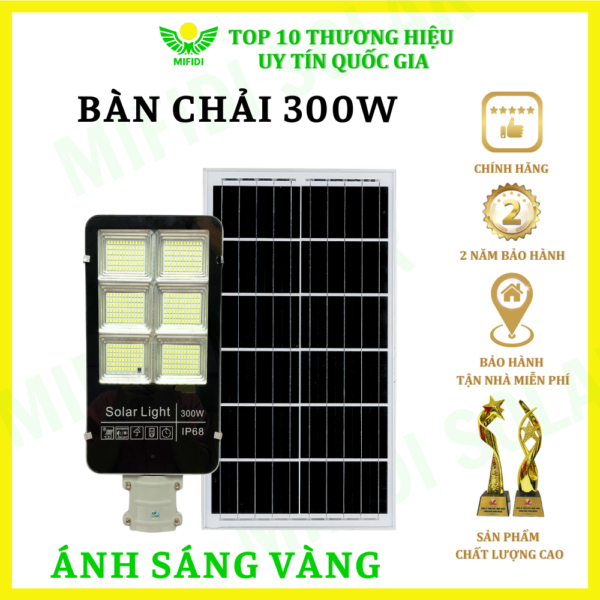 ĐÈn BÀn ChẢi 300w Ánh SÁng VÀng NĂng LƯỢng MẶt TrỜi Mifidi Solar Cao CẤp