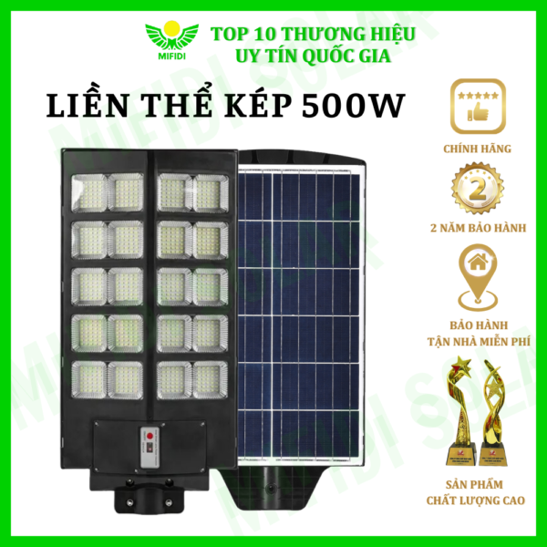 ĐÈn LiỀn ThỂ 500w NĂng LƯỢng MẶt TrỜi Mifidi Solar HiỆn ĐẠi, Cao CẤp