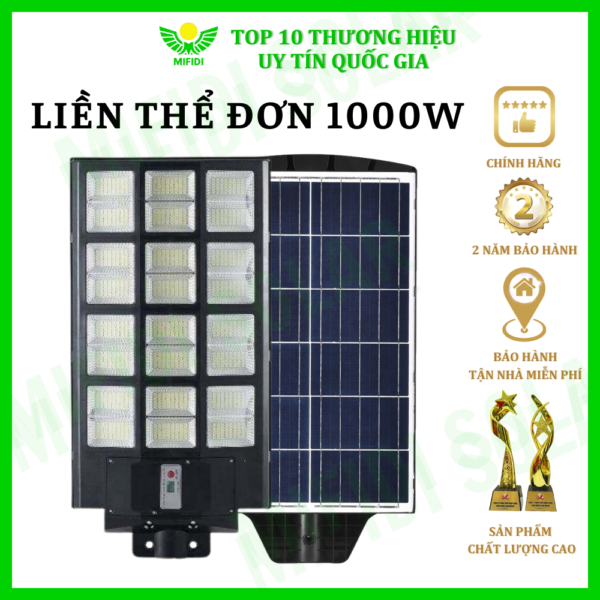 ĐÈn LiỀn ThỂ 1000w 12 Khoang NĂng LƯỢng MẶt TrỜi Mifidi Solar HiỆn ĐẠi, Cao CẤp