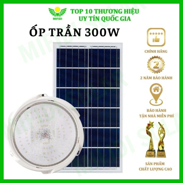 ĐÈn Ốp TrẦn 300w Ánh SÁng TrẮng Mifidi Solar HiỆn ĐẠi, Cao CẤp