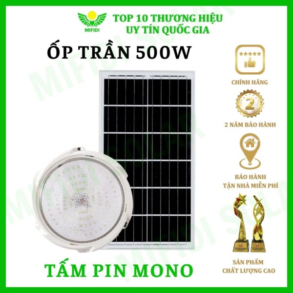 ĐÈn Ốp TrẦn 500w Ánh SÁng TrẮng Mifidi Solar HiỆn ĐẠi, Cao CẤp