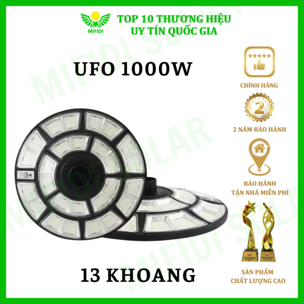 ĐÈn Ufo 1000w NĂng LƯỢng MẶt TrỜi Mifidi Solar Ánh SÁng TrẮng HiỆn ĐẠi, Cao CẤp