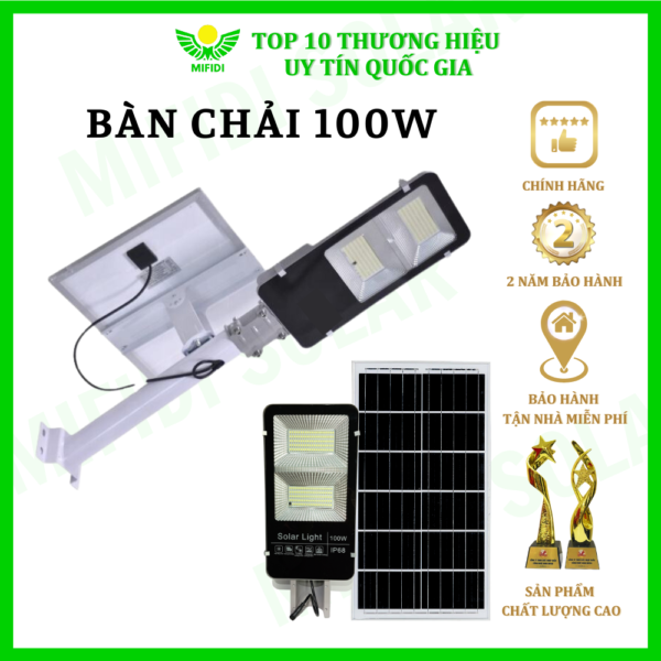 ĐÈn BÀn ChẢi 100w Ánh SÁng TrẮng NĂng LƯỢng MẶt TrỜi Mifidi Solar HiỆn ĐẠi, Cao CẤp