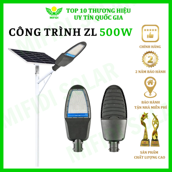 ĐÈn CÔng TrÌnh NĂng LƯỢng MẶt TrỜi Mifidi Zl 500w HiỆn ĐẠi