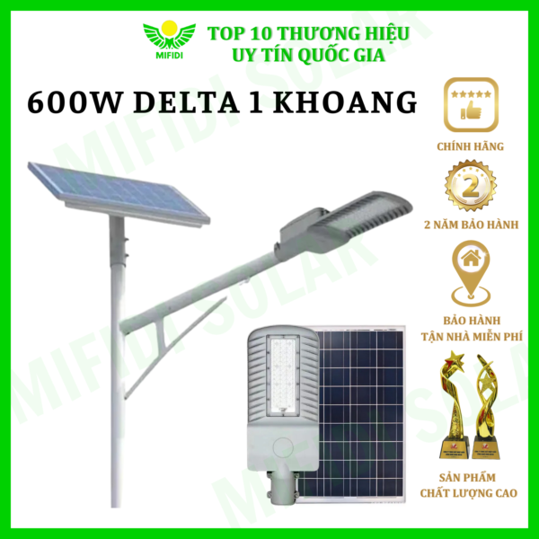 ĐÈn CÔng TrÌnh 600w NĂng LƯỢng MẶt TrỜi DÒng Delta Ánh SÁng TrẮng Mifidi Solar HiỆn ĐẠi