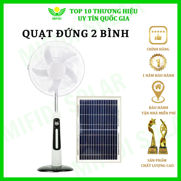 QuẠt ĐỨng CÓ Remote MÃ Kl300a NĂng LƯỢng MẶt TrỜi Mifidi Solar Cao CẤp