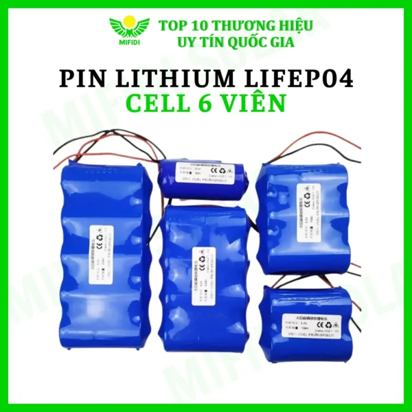 Pin Lithium Lifepo4 Mifidi Solar 6 ViÊn Dung LƯỢng 36000mah 3.2v KÈm MẠch BẢo VỆ 1s