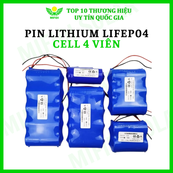 Pin Lithium Lifepo4 Mifidi Solar 4 ViÊn Dung LƯỢng 20000mah 3.2v KÈm MẠch BẢo VỆ 1s