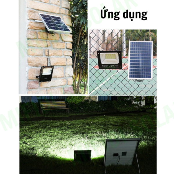 (tẤm Pin Mono) ĐÈn Pha BÁo Pin NĂng LƯỢng MẶt TrỜi Mifidi Solar 100w Ánh SÁng TrẮng Cao CẤp