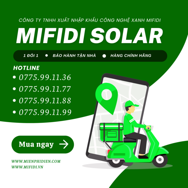 (tẤm Pin Mono) ĐÈn Pha BÁo Pin NĂng LƯỢng MẶt TrỜi Mifidi Solar 100w Ánh SÁng TrẮng Cao CẤp