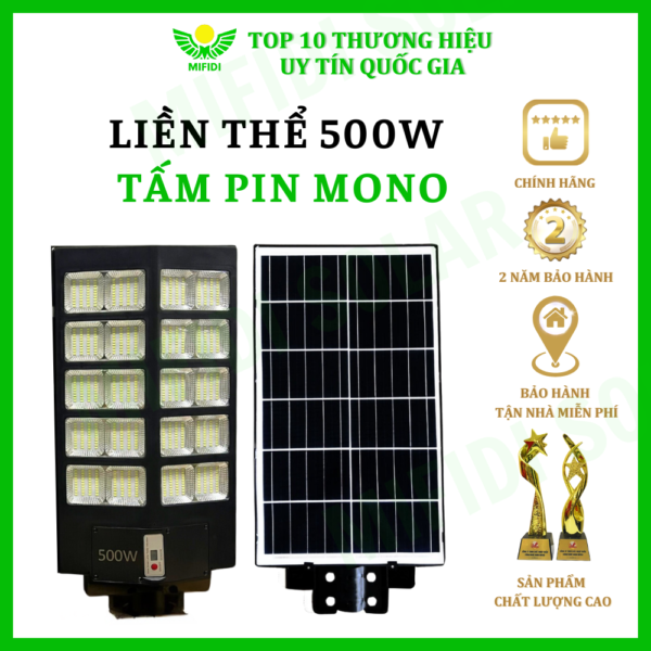 ĐÈn NĂng LƯỢng MẶt TrỜi 500w LiỀn ThỂ Mifidi Solar HiỆn ĐẠi ChiẾu SÁng TỐt